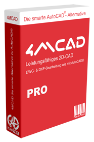 4MCAD PRO - 2D CAD-Programm für jedermann