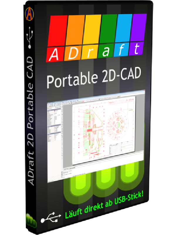 ADraft ist ein portables 2D CAD für DWG und DXF Daten